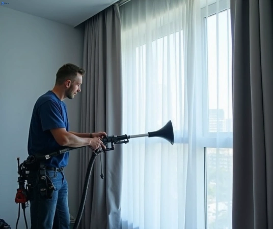 Professional commercial curtain cleaning process equipment Matty Curtain Cleaning collaroy-nsw