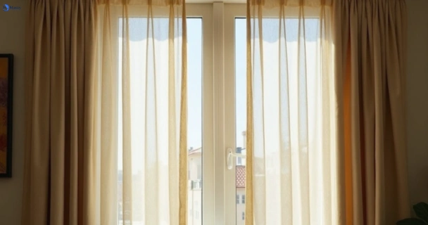 Dusty and dull curtains in collaroy-nsw before steam cleaning
